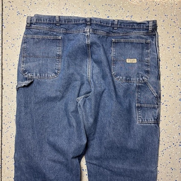 Wrangler Carpenter Jeans Mens 46x32 (46x31) Relaxed Fit Workwear Utility Denim - Picture 4 of 7